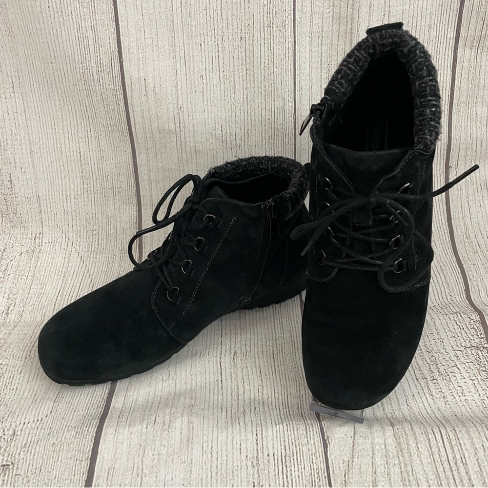 PROPET Women's Delaney Black Suede Ankle Boots Water Resistant In Box Size 10 - Picture 2 of 11